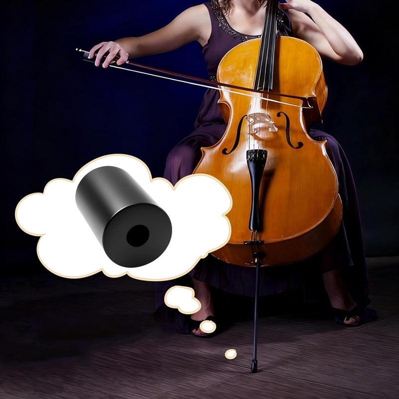 Asofelk 8PCS Black Cello Rock Stop, Rubber Cello's Endpin Stopper Anti-Slip & Rock-Stop-Cello Tips Fits Most Cellos, Cello's Rockstop - Image 5
